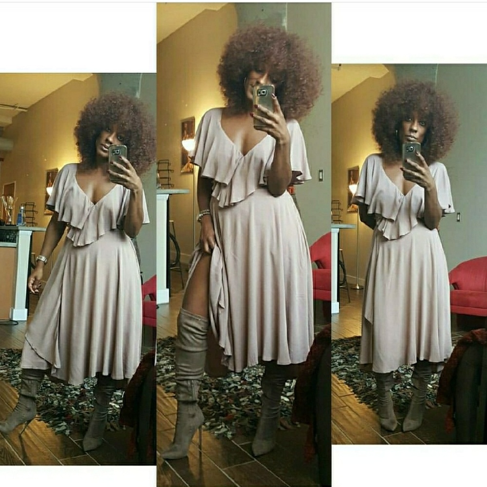 ❌SOLD❌ Wrap Dress - Picture 2 of 4